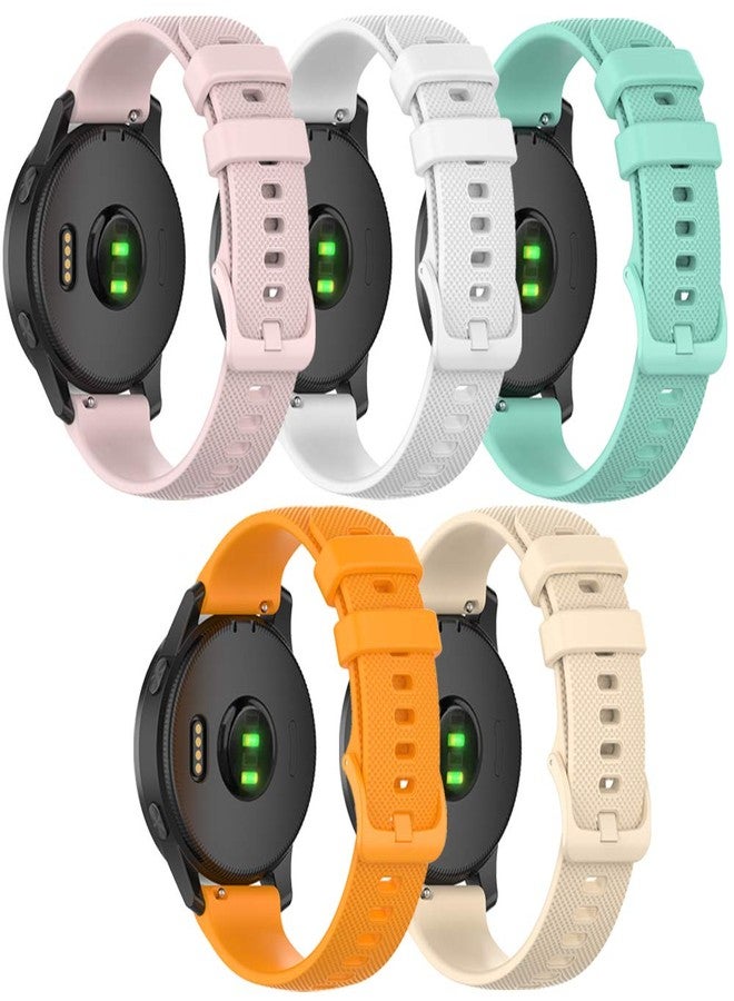 QGHXO سوار ساعة بديل من السيليكون الناعم بتصميم فاخر لساعات Garmin Vivoactive 4/Venu 2/Vivomove HR، متوافق مع ساعات Polar Grit X/Vantage M/Vantage M2 (بدون جهاز تتبع، أساور بديلة فقط) - Image 1
