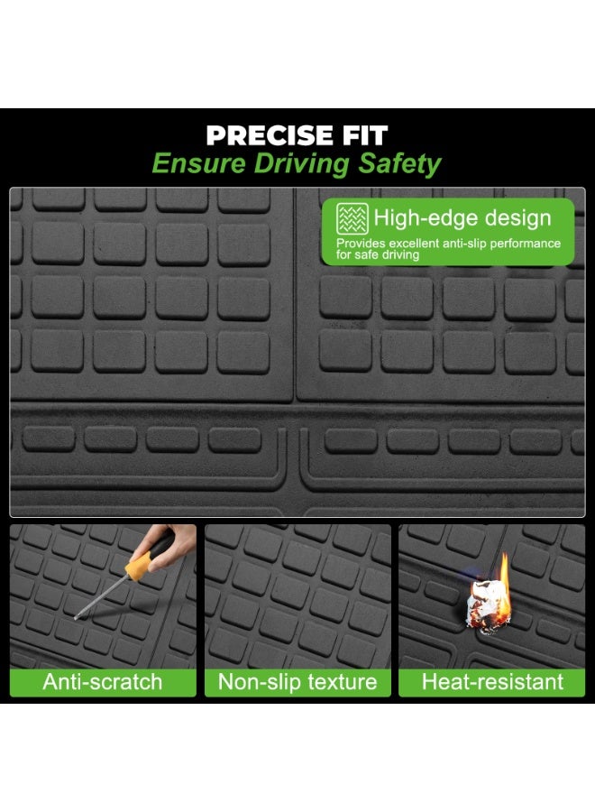 FETUSI Car Trunk Mat Fit for Toyota Land Cruiser Prado LC250 2024 2025 – 7 Seats TPE Rubber Cargo Liner All Weather Waterproof Protector Cargo Liner - Image 3