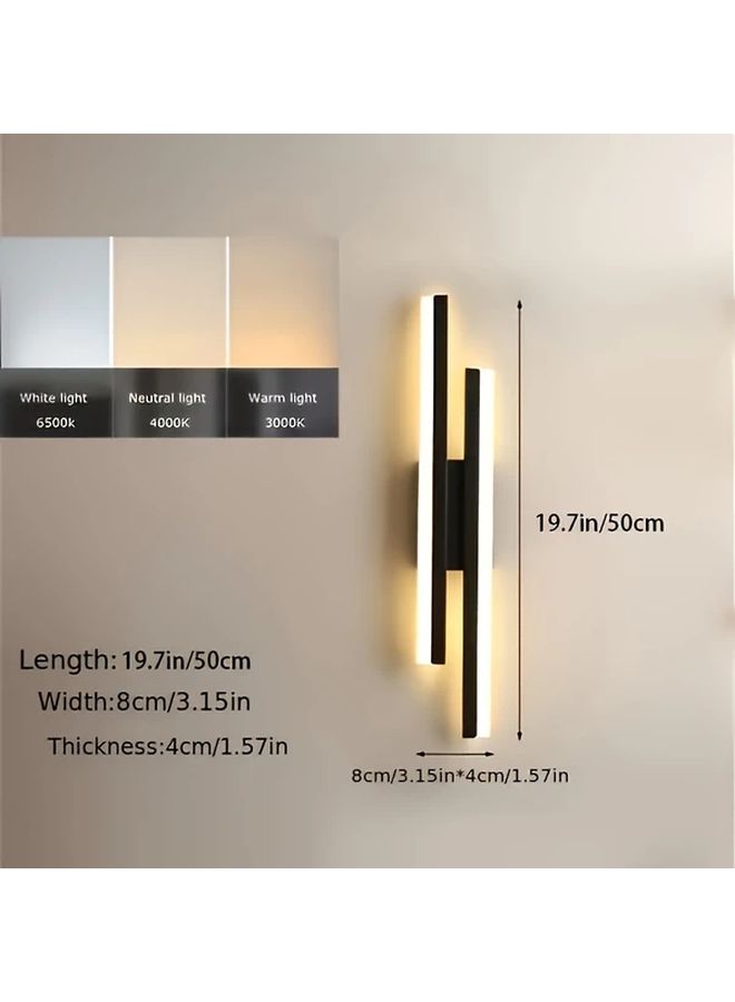 Modern Black LED Wall Light Adjustable 3 Color Temperatures 85 265V Metal For Bedroom Living Room - Image 3
