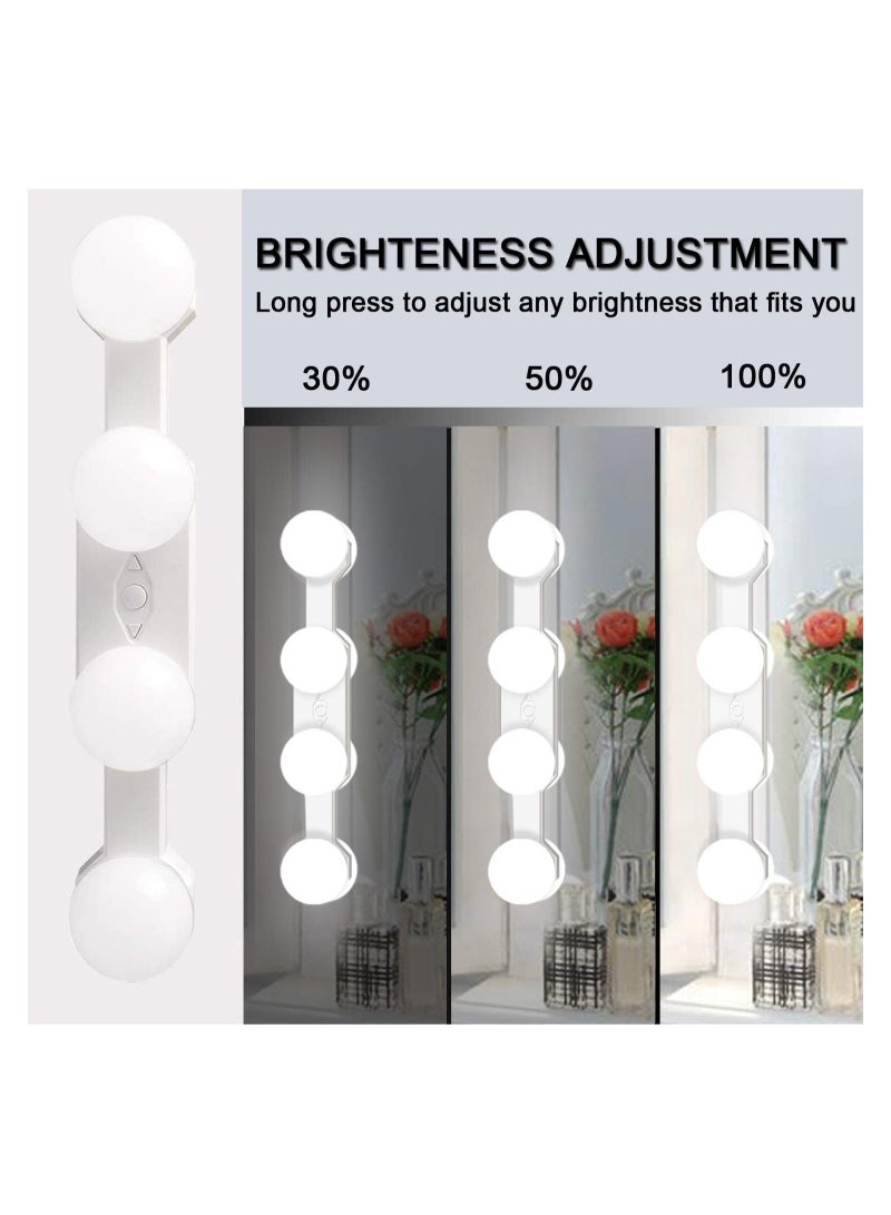 ELTRAZONE Portable LED Makeup Lights,Cordless Rechargeable Professional LED Vanity Mirror Light with 4 LED Bulbs,Simulated Daylight for Bathroom Makeup Dressing Table Lights,LED Mirror Lights,Dresser Lights - Image 4
