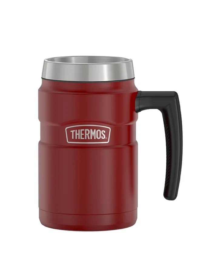 THERMOS Vacuum Insulated Stainless Steel Coffee Mug Rustic Red 16 Oz Sk1600Mr4