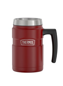 THERMOS Vacuum Insulated Stainless Steel Coffee Mug Rustic Red 16 Oz Sk1600Mr4  - Image 1