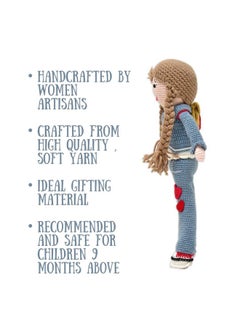 Happy Threads Happy Threads | Helen, Handmade Crochet Stuffed Doll, Best Soft Toys for Girls & Boys, 14 inches, Perfect Size for Kids, Eco-Friendly & Sustainable Decor and Gifting Item, BIS Certified  - Image 5
