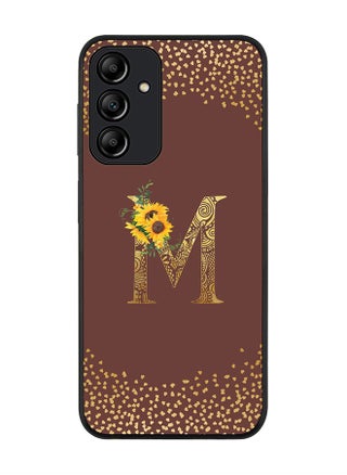 Rugged Black edge case for Samsung Galaxy A15 / A15 5G Case Cover- Custom Monogram Initial Letter Floral Pattern Alphabet-M  (Brown ) - pzsku/ZDAC16D983D8F0B4F415FZ/45/_/1705913352/845f249c-166d-4de4-b1d5-f50a57b8ae3b