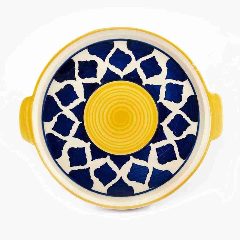 Frizka Moroccan Yellow Blue Tea Cup with Kettle and Tray Morning Set - Image 4