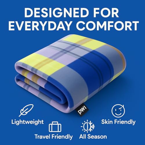 PWI Supersoft AC Blanket for Single Bed – Lightweight Fleece Blanket 60x90 Inches | Skin-Friendly, All-Season, Travel-Friendly, Ideal for AC Rooms & Mild Winters-Blue - Image 4