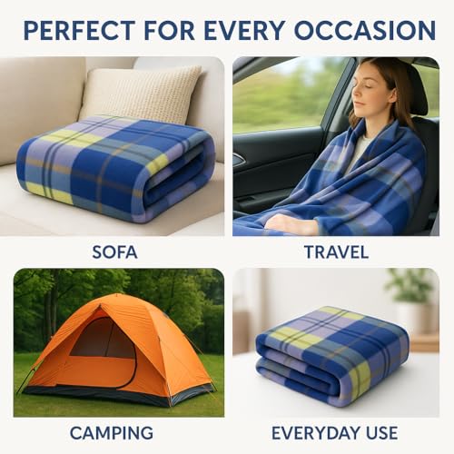 PWI Supersoft AC Blanket for Single Bed – Lightweight Fleece Blanket 60x90 Inches | Skin-Friendly, All-Season, Travel-Friendly, Ideal for AC Rooms & Mild Winters-Blue - Image 5