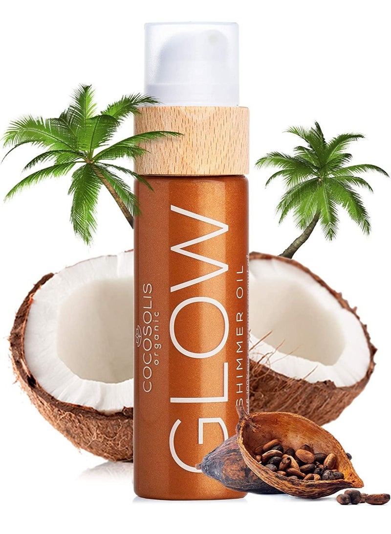 Glow Shimmer Oil Leaves The Skin Glowing & Enhances A Golden Tan