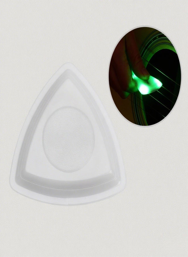 روك هاوس ريشة جيتار مضيئة بتقنية LED، مزودة بثلاثة مصابيح LED مدمجة، مناسبة للجيتار الصوتي والشعبي والكهربائي، من ملحقات الجيتارات الكهربائية. - Image 1