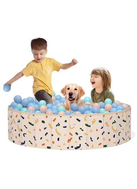 Ball Pits for Toddlers, Foldable Kiddie Pool Dog Ball Pits Collapsible Baby Pool Dog Swimming Pool Portable Sandbox Kid Pool Indoor and Outdoor Game (Without Balls)