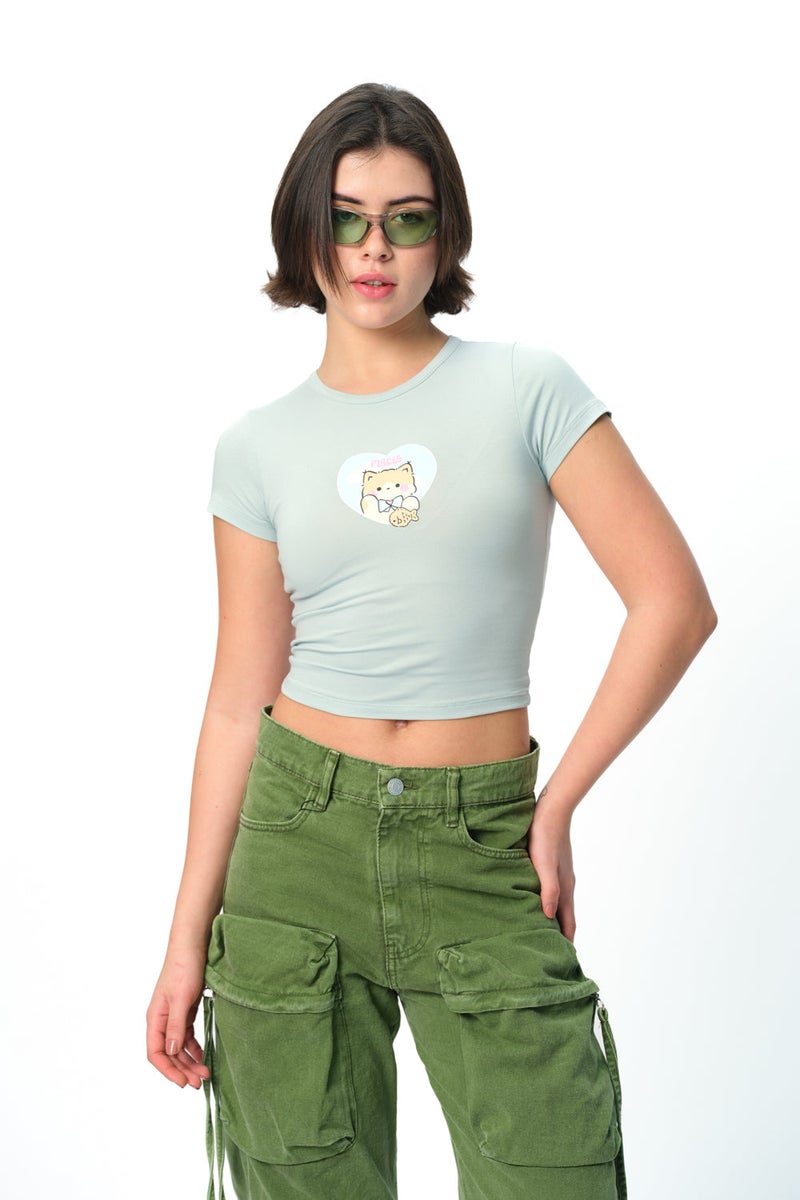 Bonkers Corner Pisces Power Long Length Baby Tee for Women's - Image 4