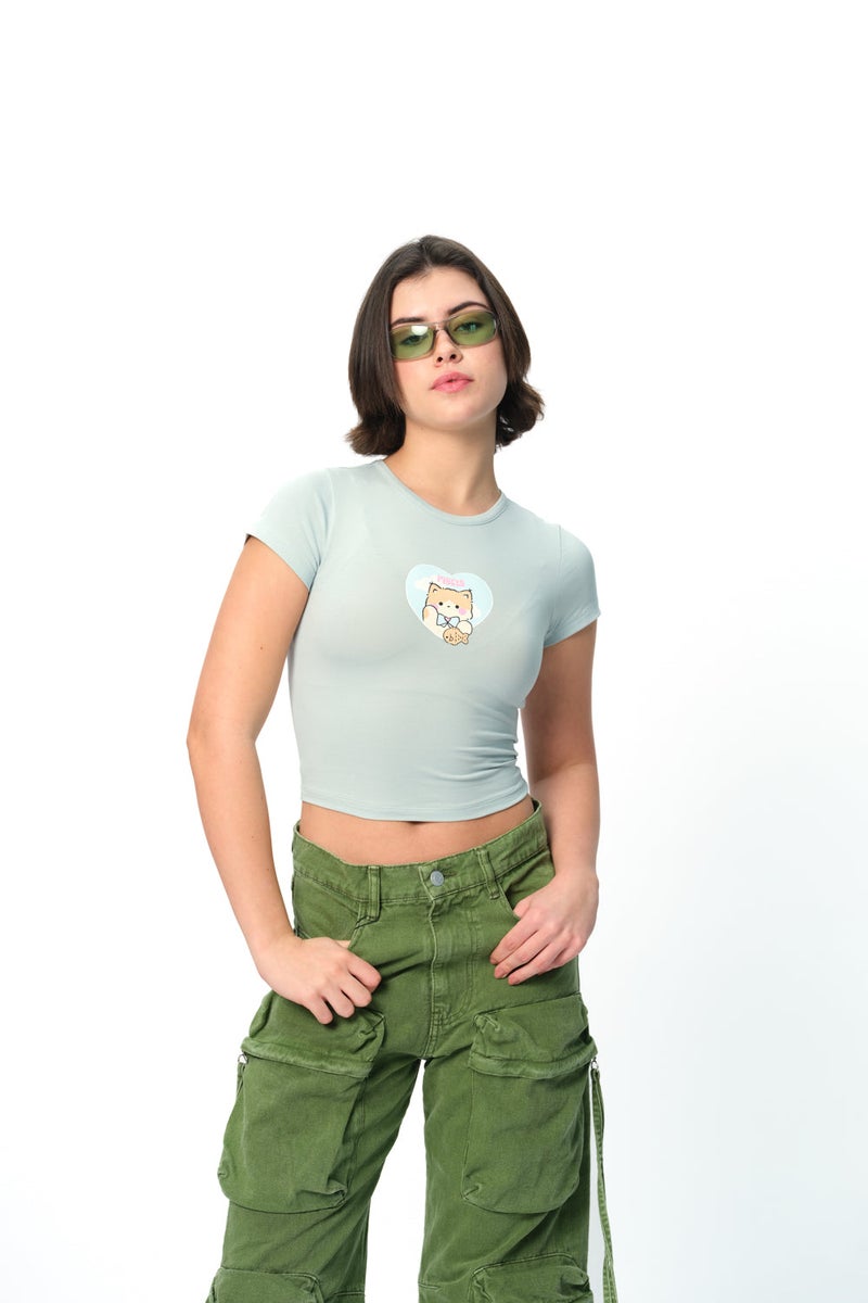 Bonkers Corner Pisces Power Long Length Baby Tee for Women's - Image 3