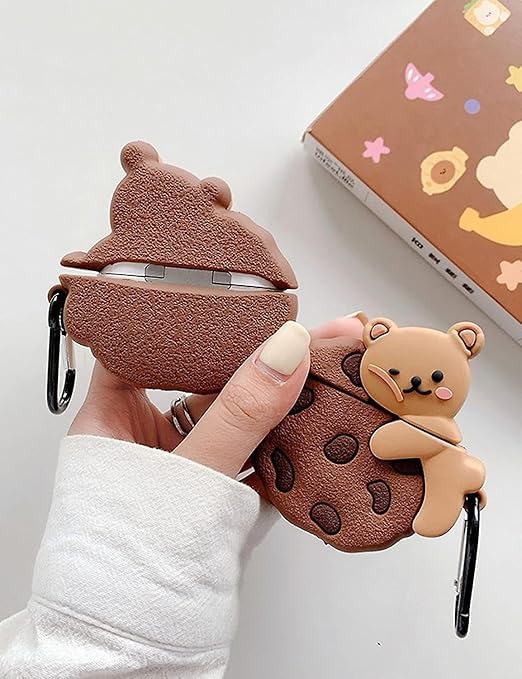 Emoh Roced Compatible for AirPods Pro 2 Case with Keychain, Drop Protection, Protective Case, Supports Wireless Charging Cover for AirPods Pro 1st/2nd Generation (2022/2019)- (Cookkies) - Image 3