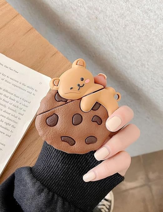 Emoh Roced Compatible for AirPods Pro 2 Case with Keychain, Drop Protection, Protective Case, Supports Wireless Charging Cover for AirPods Pro 1st/2nd Generation (2022/2019)- (Cookkies) - Image 5