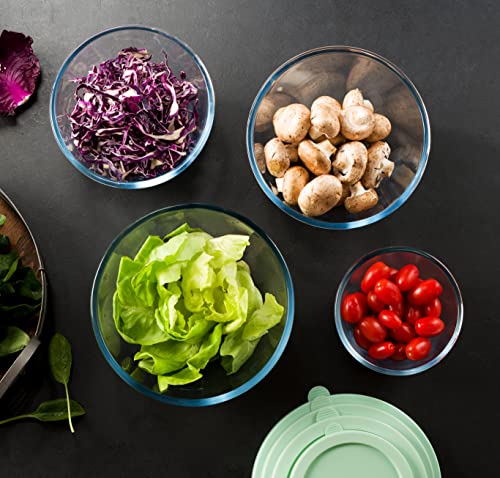Table Concept Concept Mixing Bowls with Lids, Glass Nesting Bowls, Space Saving Food Storage Containers, 6 Piece Set - Image 4