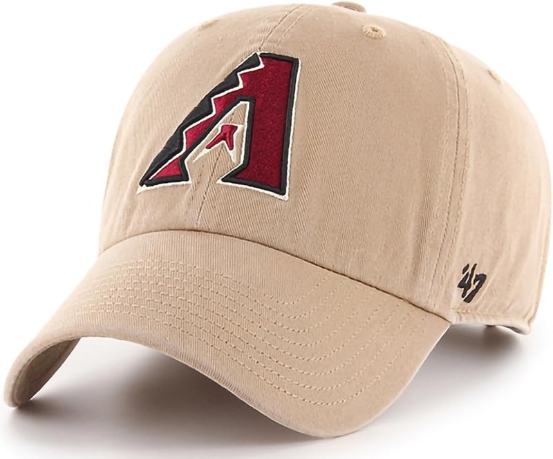 47 Brand MLB Khaki Primary Logo Clean Up Adjustable Strap Baseball Dad Hat Cap, Adult One Size Fits All - Image 1