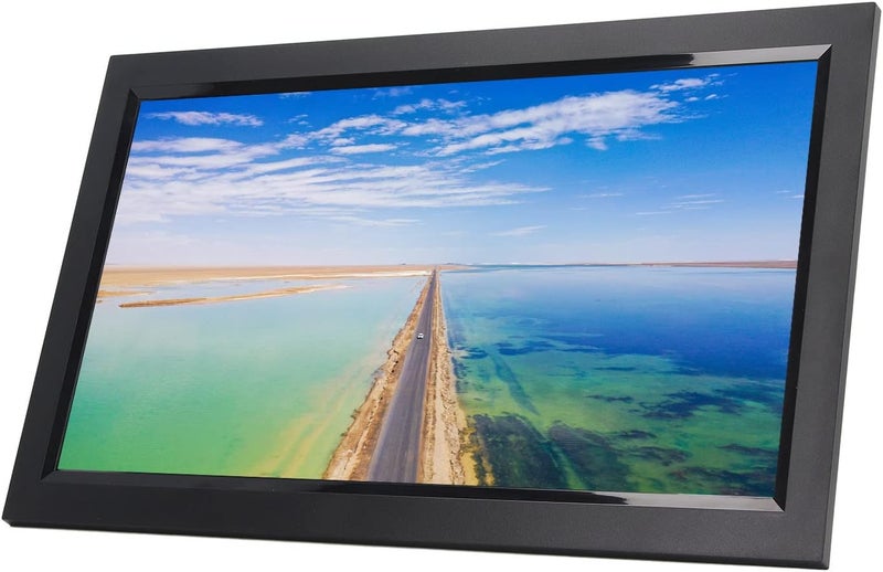 Jiawu 15.6 Inch WiFi Digital Picture Frame, Smart Photo Frame with 32GB Storage, Easy Setup to Share Photos or Videos Via APP, Auto Rotate, Wall Mountable (UK Plug) - Image 1