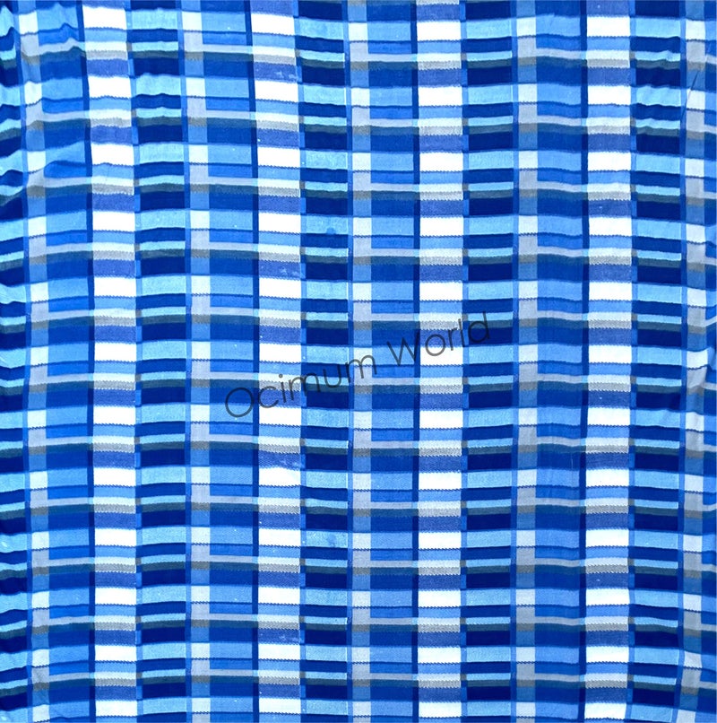 MORADO Single Bed Woollen Fabric Checkered Quilt Cover/Duvet Cover/Rajai Cover/Blanket Cover for Winters (60×90 Inches, Blue) - Image 2