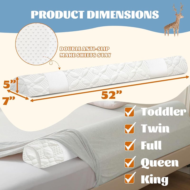 Asatdd Bed Rail for Toddlers Bed Guard Rail Soft Memory Foam Toddler Bed Rail for Twin Full Queen King Beds with Washable Cover 1 Pack - Image 2
