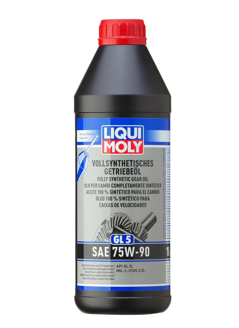 LIQUI MOLY Fully Synthetic Gear Oil (GL5) SAE 75W-90 1Ltr 