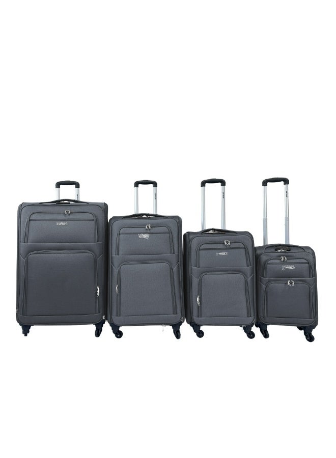 VIPTOUR 4PCS Fabric Luggage Set Durable Travel Suitcase with Spinner Wheels - Image 1