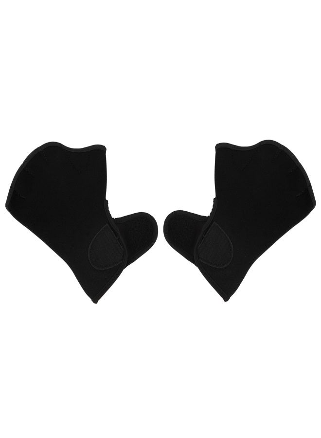 1 Pair Aquatic Gloves Slip Resistance Breathable Flexible Hand Swim Training Gloves for Men Women Adult Children Black 240x210mm / 9.45x8.27in - Image 3