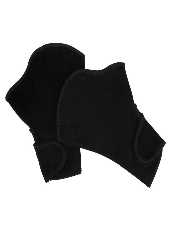 1 Pair Aquatic Gloves Slip Resistance Breathable Flexible Hand Swim Training Gloves for Men Women Adult Children Black 240x210mm / 9.45x8.27in - Image 5
