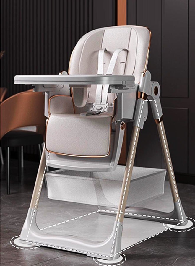 كيديليو كرسي مرتفع متعدد الوظائف قابل للتحويل، كرسي أطفال، قابل للتحويل إلى مقعد معزز لتناول الطعام، طاولة أطفال، أبيض - Image 3