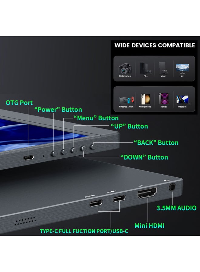 16" 4K Portable Monitor – MagicRaven UHD 3840×2400, 16:10, VESA, Eye Care, HDR 500, Ultra Slim (0.39") & 1.8lb – 4K Secondary Display for Laptop, Mobile & Switch External Screen  - Image 3