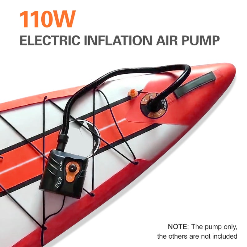 16PSI Electric Inflation Air Pump with 6PCS Nozzles for Inflatable SUP and Boat - Image 3