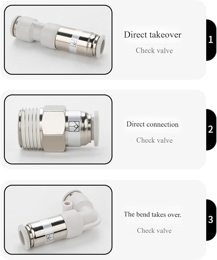 الحجم F اللون E موصل سريع هوائي صمام فحص هواء أحادي الاتجاه تحكم في التدفق - Image 5