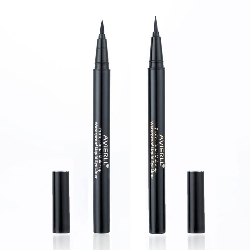 AVIERLL Waterproof Liquid Eyeliner -2Pens Black Eyeliner Long Lasting&Smudgeproof Makeup Liner Easy Liquid Pen 0.03 Fl. Oz (Black) - Image 5