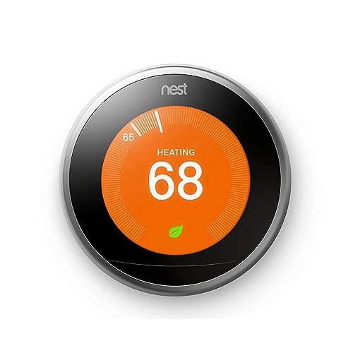 Nest Google Nest 3rd Gen BH1252 Learning Wi-Fi Programmable Thermostat in Stainless Steel with 2 Sensors - Image 2