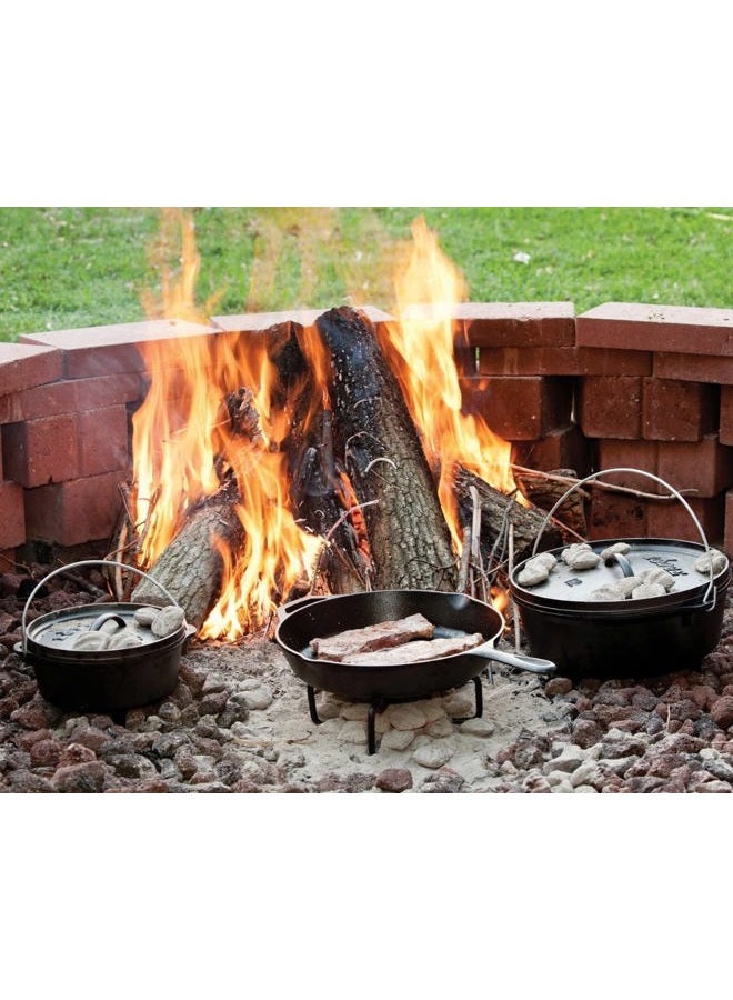 Lodge Cast Iron Skillet With Red Silicone Hot Handle Holder, 12-Inch - Image 2