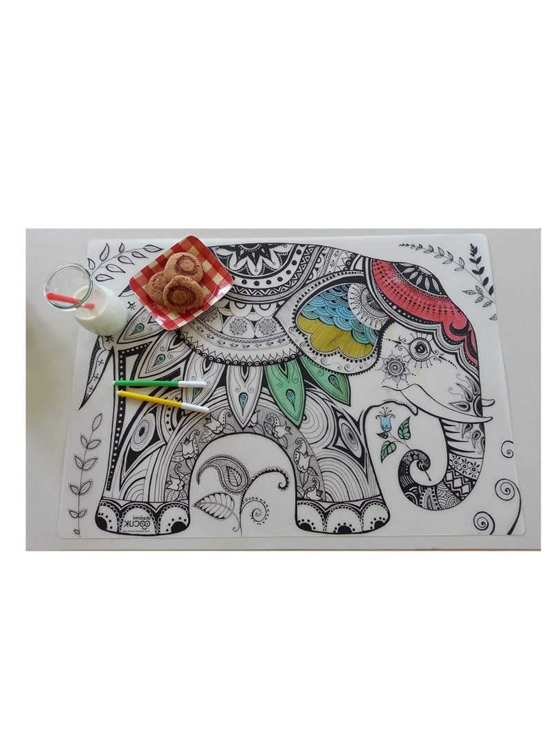 Funny Mat Washable Silicone Coloring Pads Notebooks and Mat Monster Trucks - Image 2