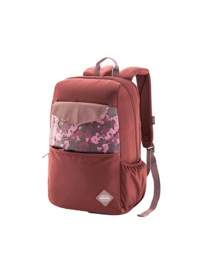 American Tourister Pixie Style 02, 21L Office 2 Compartment Laptop Backpack With Cable Organizer Pouch, Ergonomic Strap & Rain Cover For Unisex, Men & Women - Rose Print - Image 1