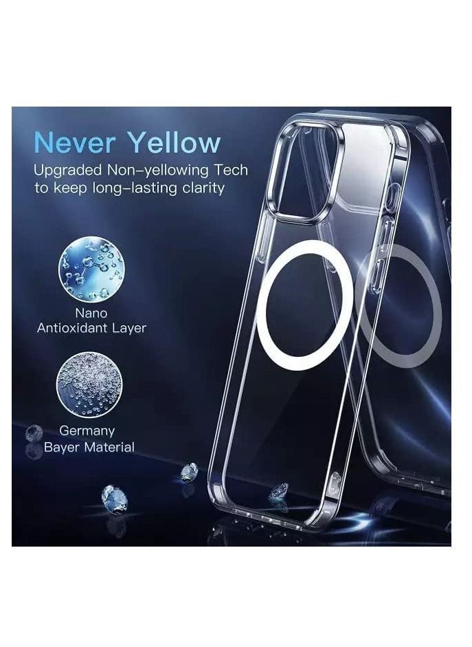 Iphone 14 Pro Max Case with Magnetic Ring Compatible with Mag-Safe Accessories, Slim Fit, Anti-Yellowing Shockproof Protective Case for Iphone 14 pro max - Image 3