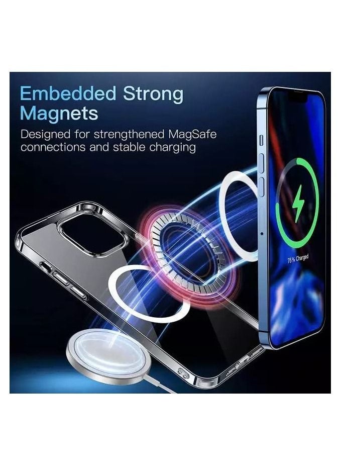 Iphone 14 Pro Max Case with Magnetic Ring Compatible with Mag-Safe Accessories, Slim Fit, Anti-Yellowing Shockproof Protective Case for Iphone 14 pro max - Image 2