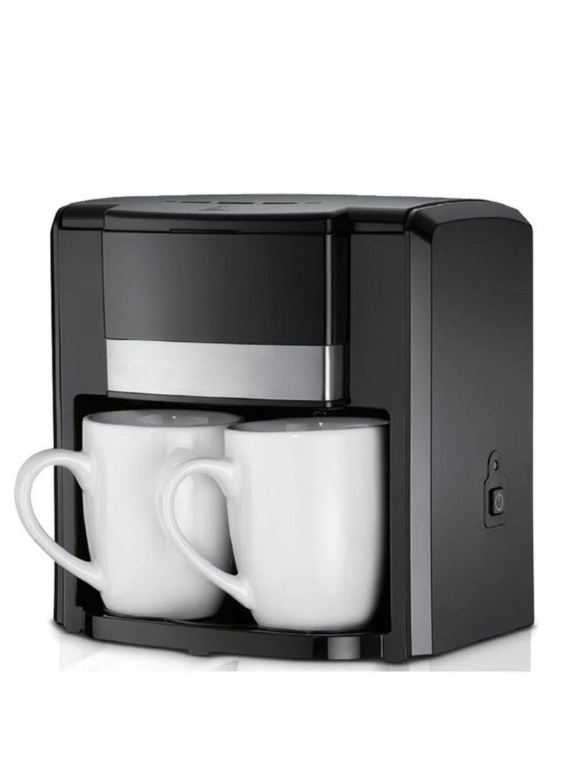 Coffee Maker with Two Porcelain Cups, 0.3L, 500W, Black, CM7312  - Image 1