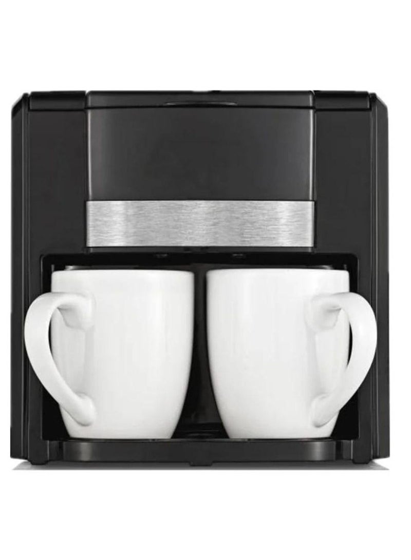 Coffee Maker with Two Porcelain Cups, 0.3L, 500W, Black, CM7312  - Image 2