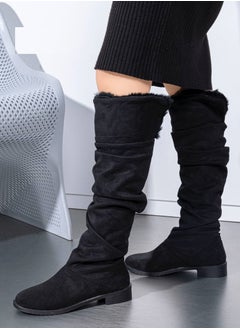 LIFESTYLISH Knee-High Suede - Black LB-9  - Image 1