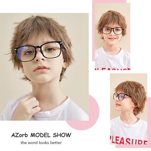 AZorb 2Pack Blue Light Blocking Glasses for Kids TR90 Unbreakable Computer Screen Glasses for Boys & Girls - 2 Pack(Transparent Pink+ Leopard) - Image 3