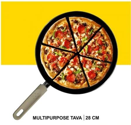 LOMESH 28 cm NonStick Pan Multipurpose Tava Pizza Cake Pan NonStick Dhosa Tawa - Image 3