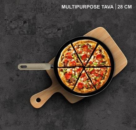 LOMESH 28 cm NonStick Pan Multipurpose Tava Pizza Cake Pan NonStick Dhosa Tawa - Image 2