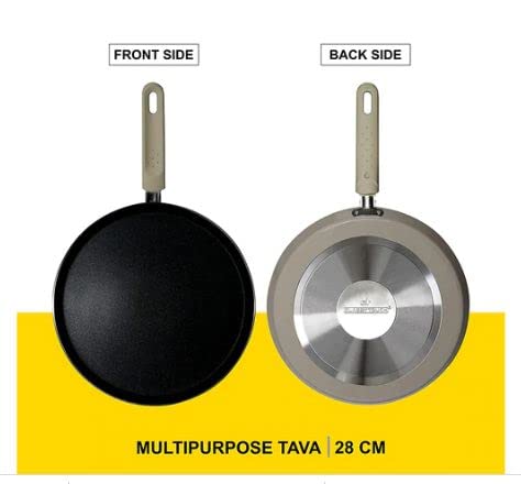 LOMESH 28 cm NonStick Pan Multipurpose Tava Pizza Cake Pan NonStick Dhosa Tawa - Image 5