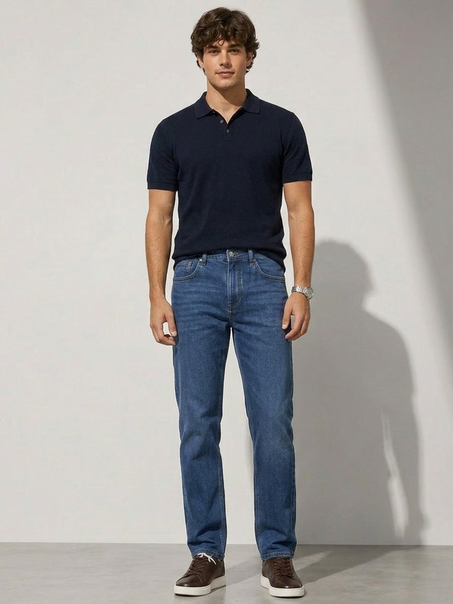Styli Men Mid Rise Regular Fit Jeans - Image 2
