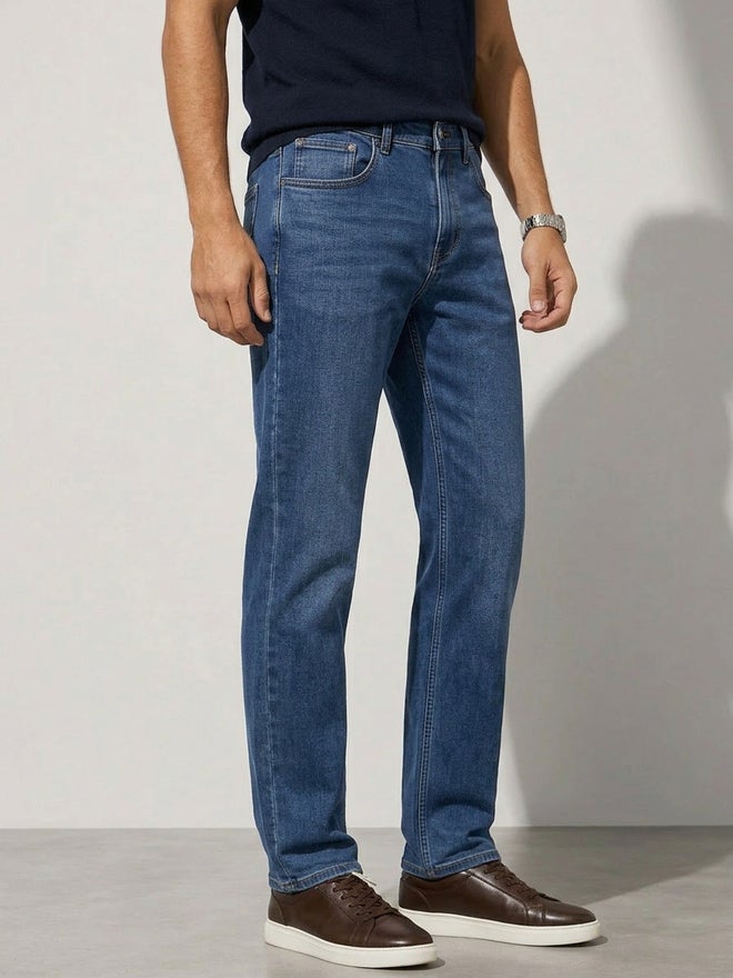 Styli Men Mid Rise Regular Fit Jeans - Image 3
