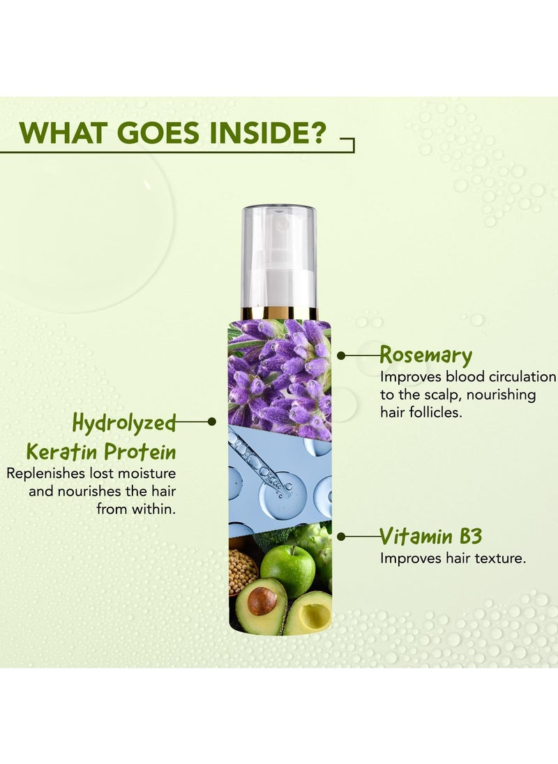 BELLAVITA Rosemary Water Hair Spray | For Frizzy Hair | Adds Shine | Suitable For All Hair Types | 200 ml  - Image 3