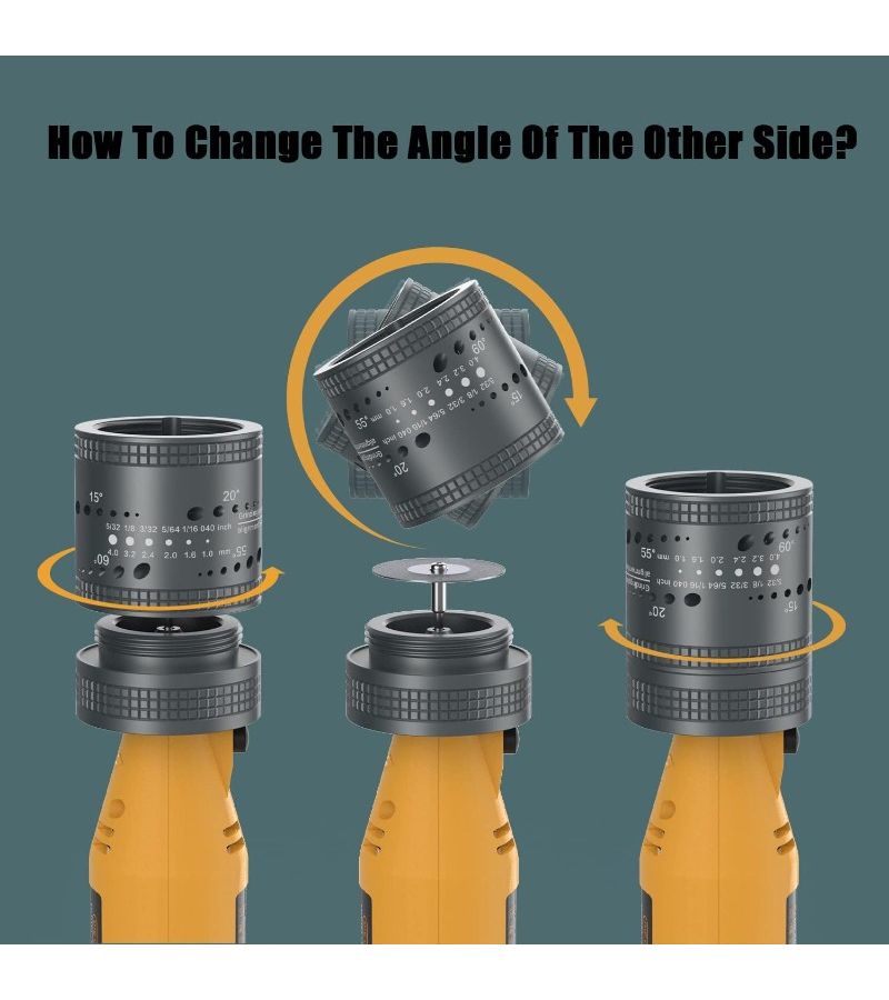 Silvery Electrode Sharpener Grinder Head TIG Welding Tool with Cut Off Slot 6 Size 8 Angles 48 Holes 10 Double Diamond Wheels 3 CNC Mandrel Suitable for Most Rotary Tool - Image 4
