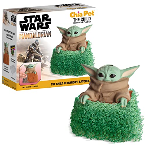 Chia Pet Star Wars the Child in Mandos Satchel with Seed Pack, Decorative Pottery Planter, Easy to Do and Fun to Grow, Novelty Gift, Perfect for Any Occasion - Image 1